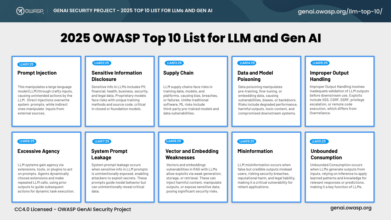 OWASP Top 10 for LLM and GenAI 2025
