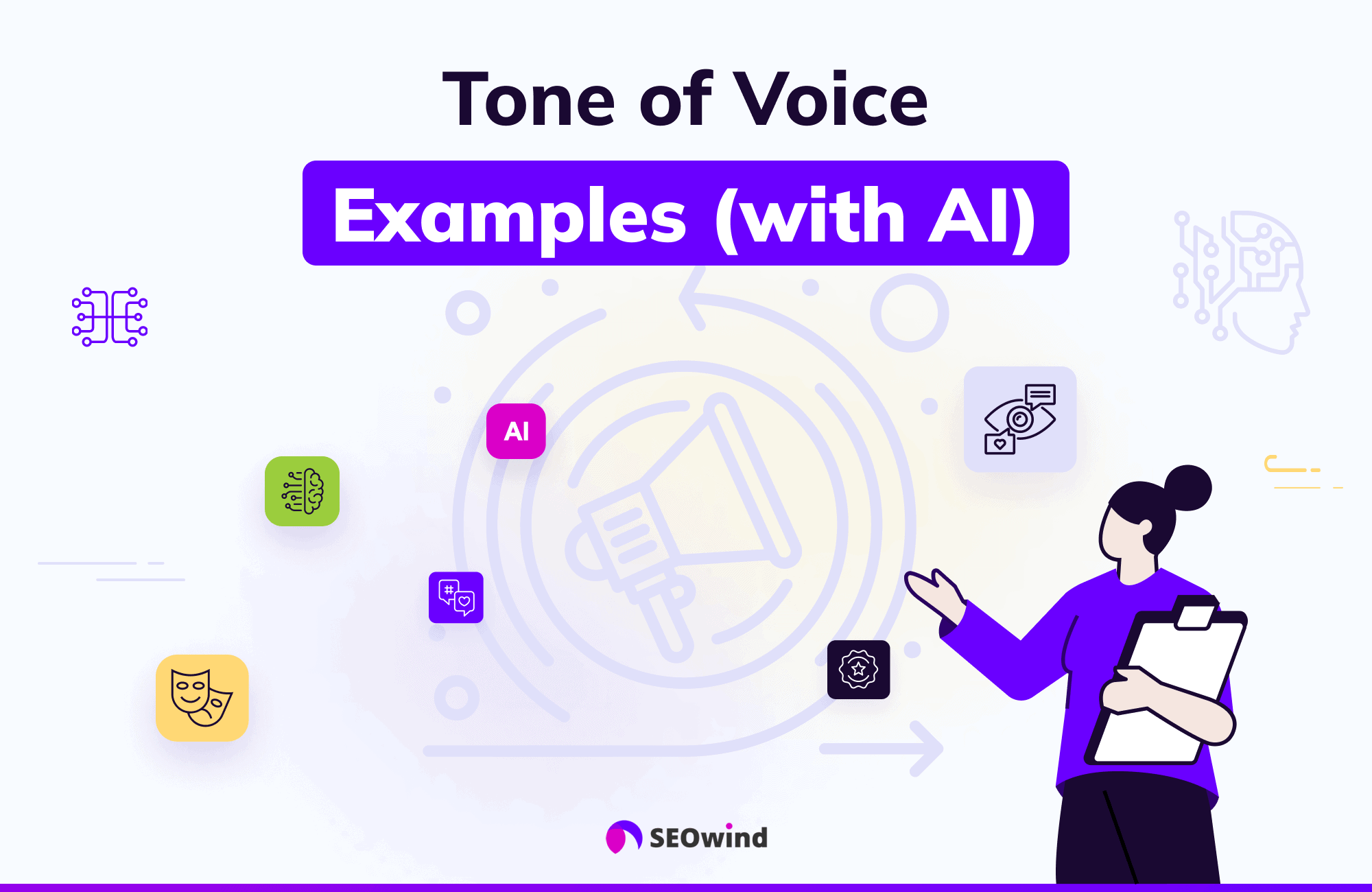 Tone of voice examples showing different brand personality approaches