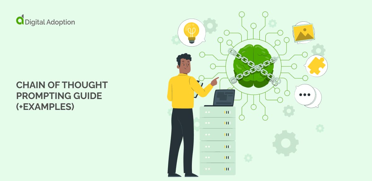 Chain of Thought prompting visualization showing step-by-step reasoning process